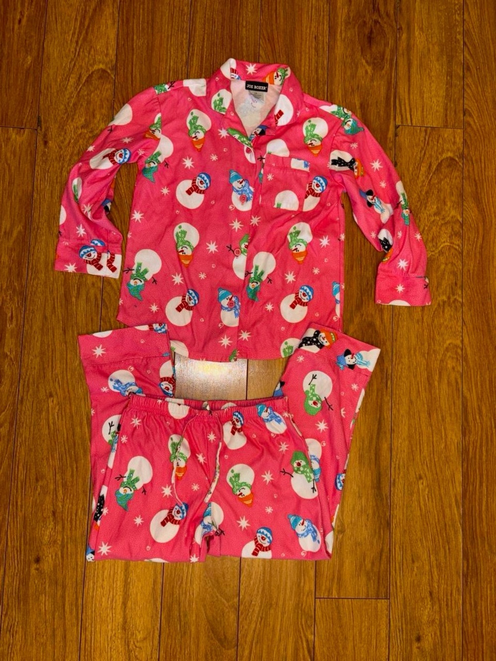 Y2K Joe Boxer pajama set with snowman design